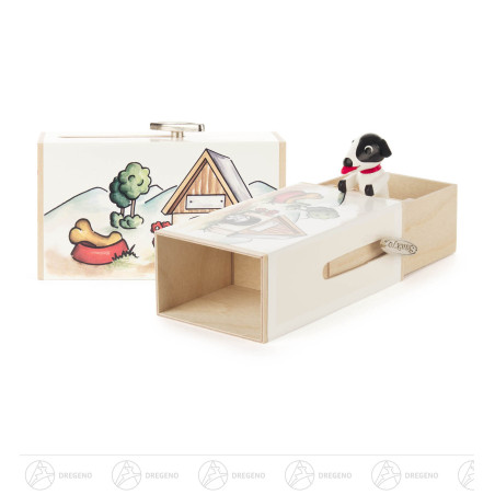 Schiebebox Hunde-Box Melodie: Doggi in the window