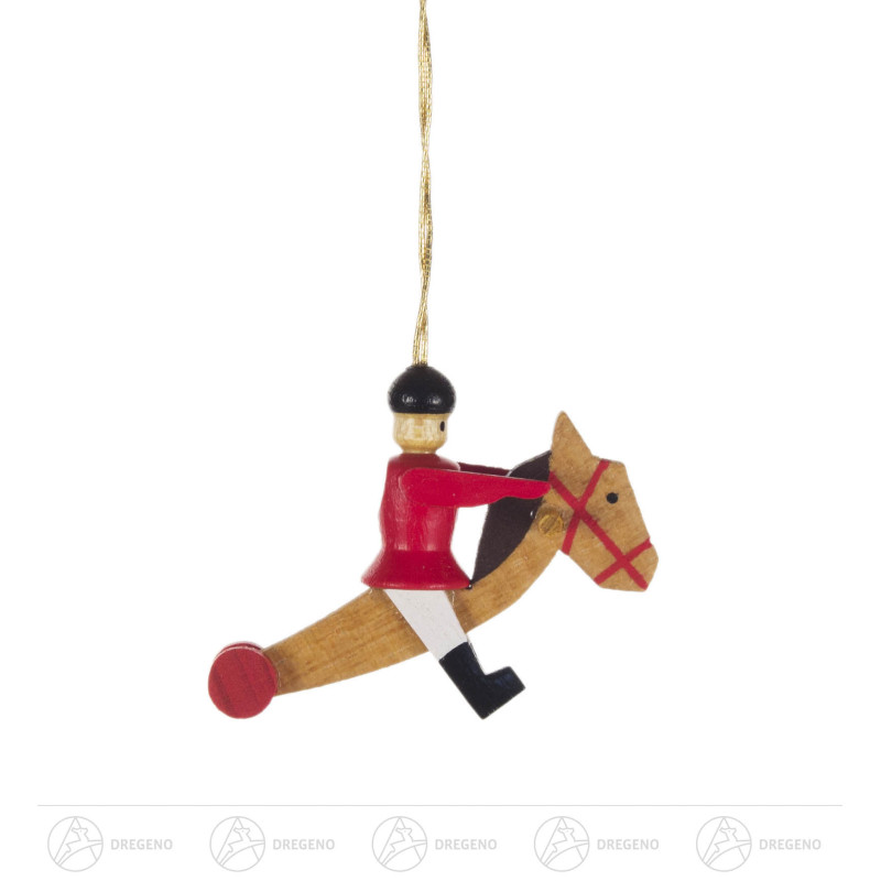 Behang Reiter rot auf Steckenpferd