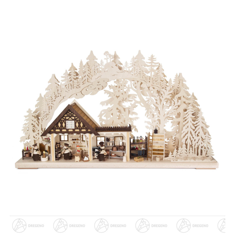 Schwibbogen Kochprofis groß, indirekt elektrisch beleuchtet