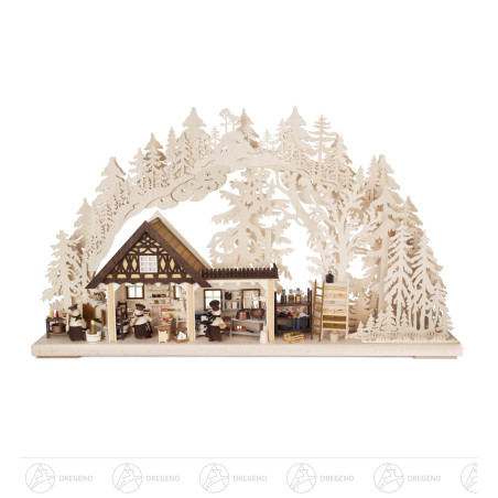 Schwibbogen Kochprofis groß, indirekt elektrisch beleuchtet