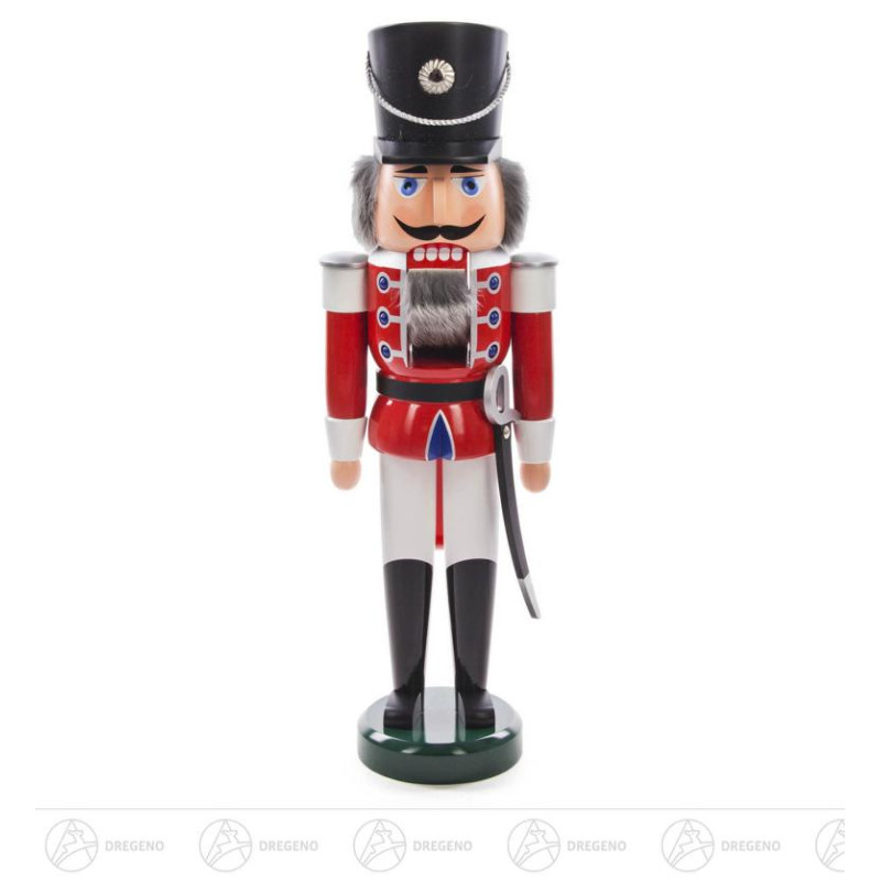 Nussknacker Husar rot-weiß, 60cm