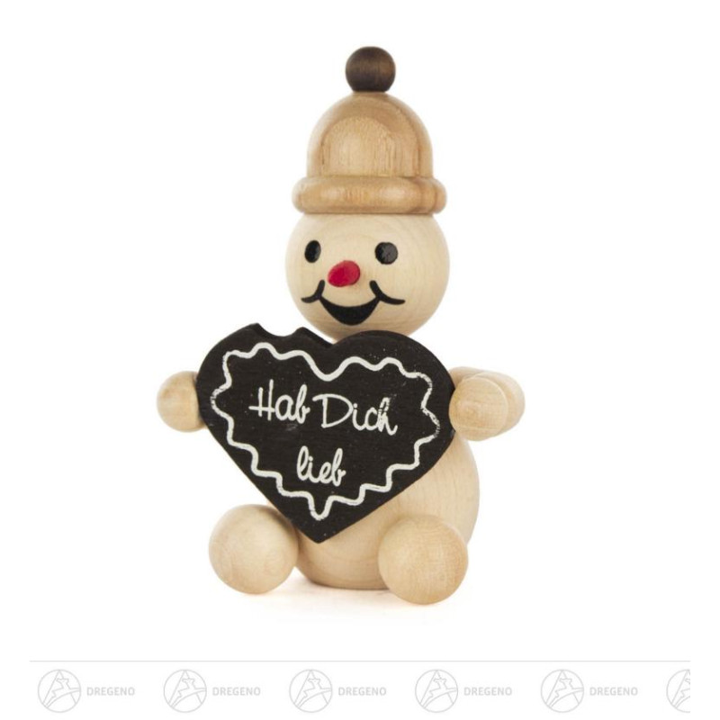 Schneemann Junior mit Lebkuchenherz