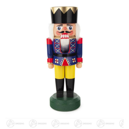 Nussknacker König blau-gelb, 21cm
