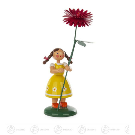 Blumenmädchen mit roter Dahlie 20cm