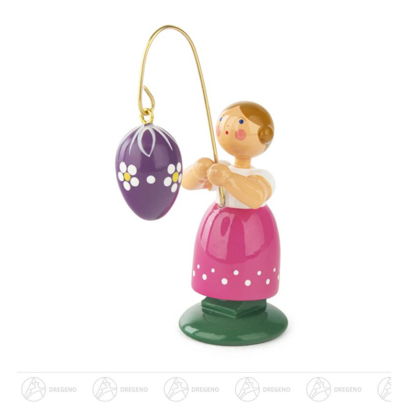 Ostermädchen mit lila Ei