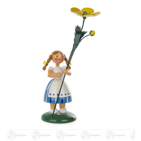 Blumenmädchen mit Butterblume 20cm