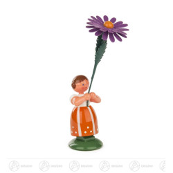 Blumenmädchen mit lila Aster