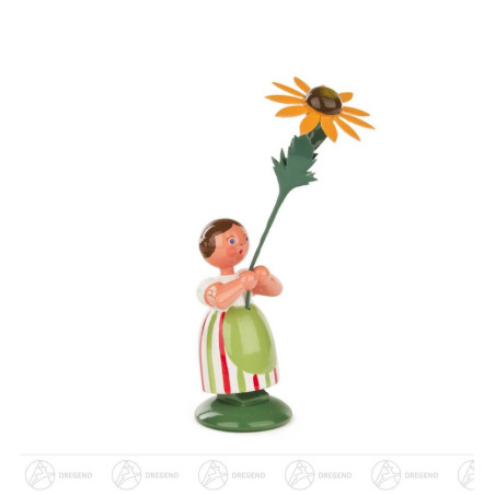 Blumenmädchen mit gelbem Sonnenhut