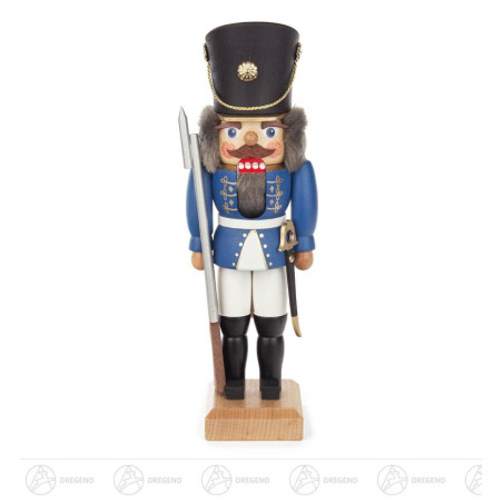Nussknacker Soldat blau lasiert 29cm