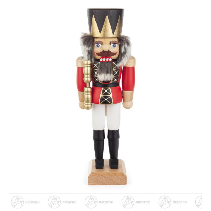 Nussknacker König rot lasiert 36cm