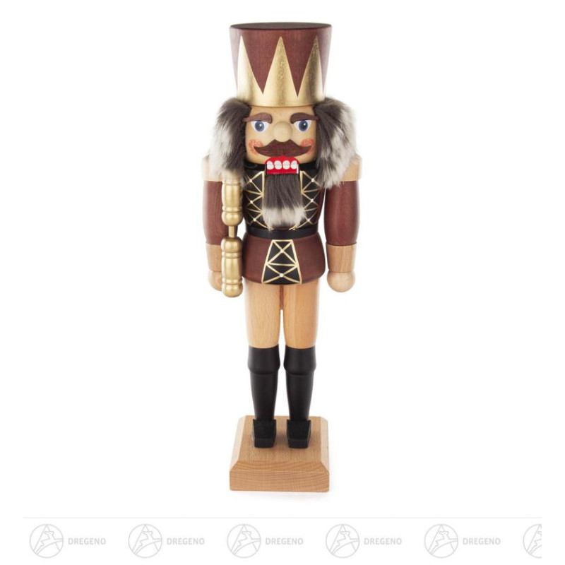 Nussknacker König braun lasiert 36cm