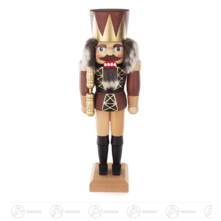 Nussknacker König braun lasiert 36cm