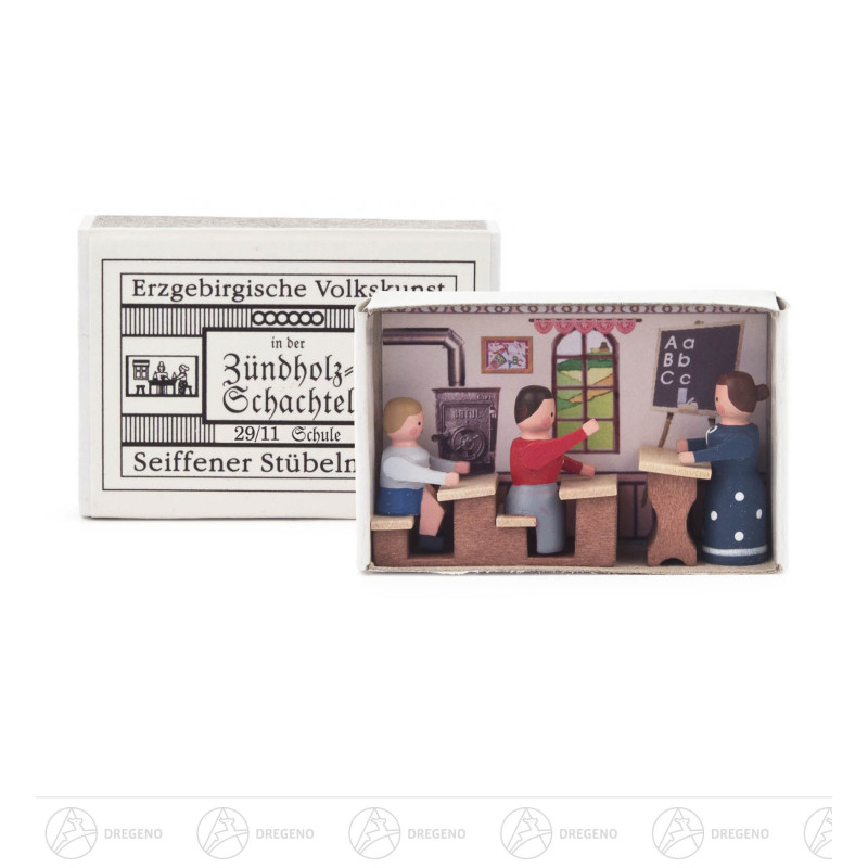 Zündholzschachtel Schulzimmer