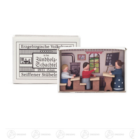 Zündholzschachtel Schulzimmer