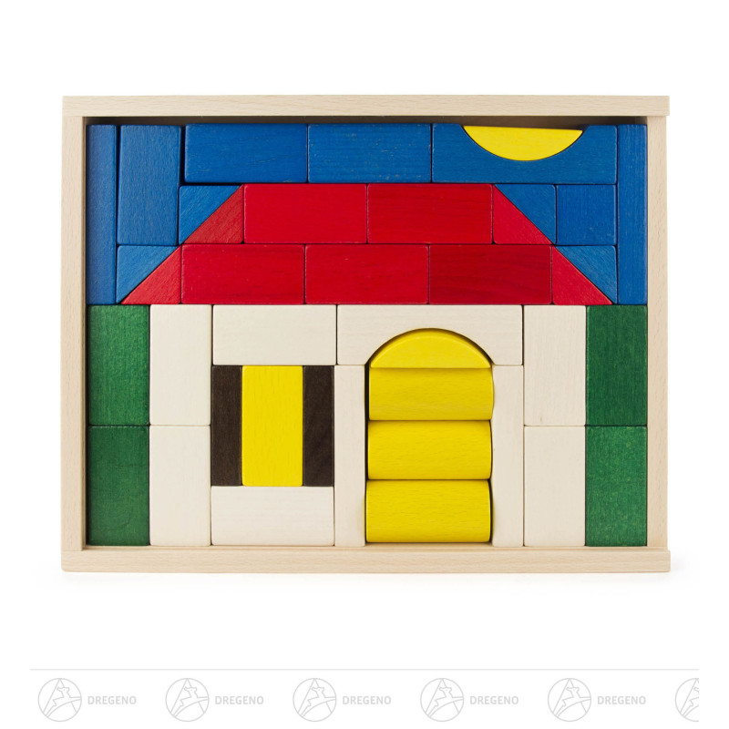 Baukasten Haus bunt 41 Teile