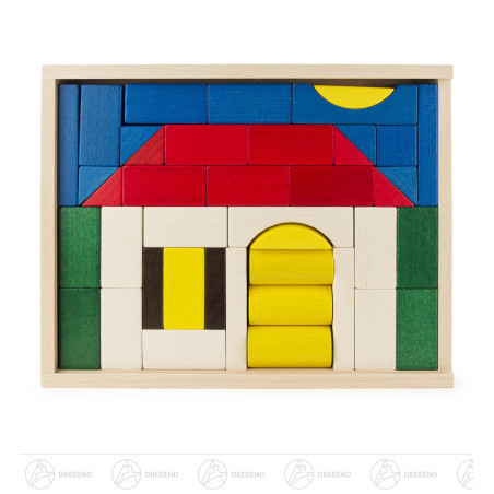 Baukasten Haus bunt 41 Teile