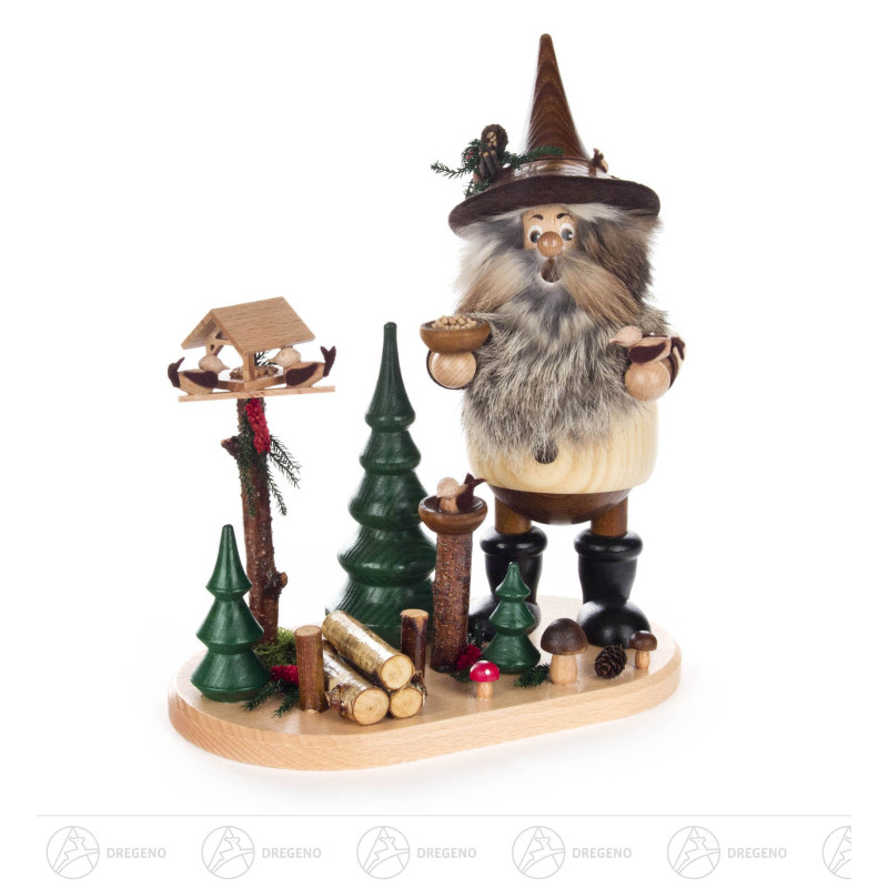 Räuchermann Wichtel Vogelfreund