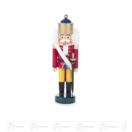 Nussknacker König rot-gelb, 14cm