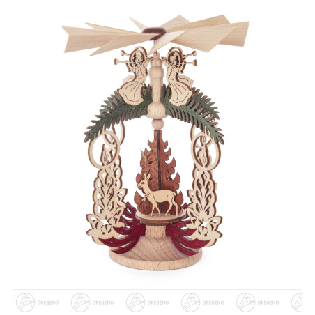 Wärmespiel Engel Kerze Weihnachtsmann/Reh/Schlitten