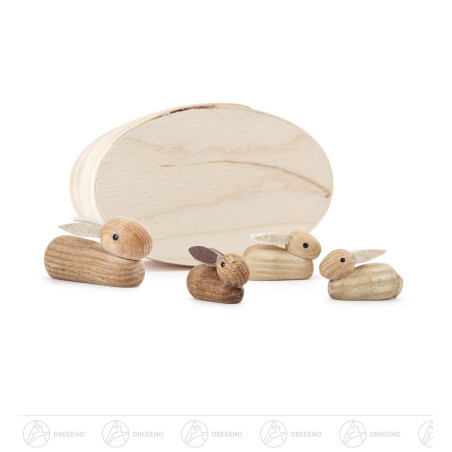 Kaninchenfamilie natur, in Spandose (4)