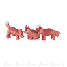 Fuchsgruppe farbig (3) Rückenhöhe 1,5cm Fuchs stehend, sitzend, fauchend