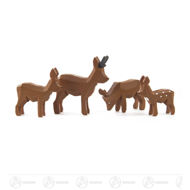 Rehgruppe (4) braun lackiert