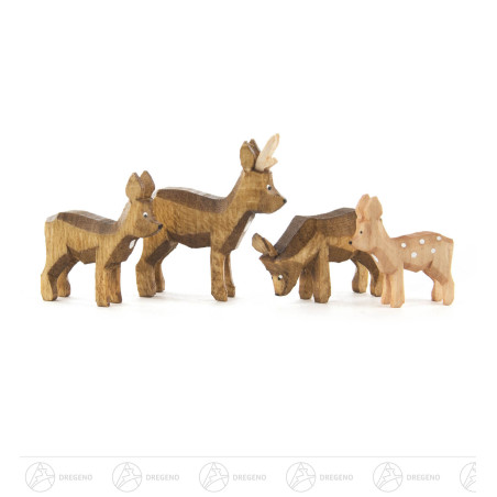 Rehgruppe (4) braun gebeizt