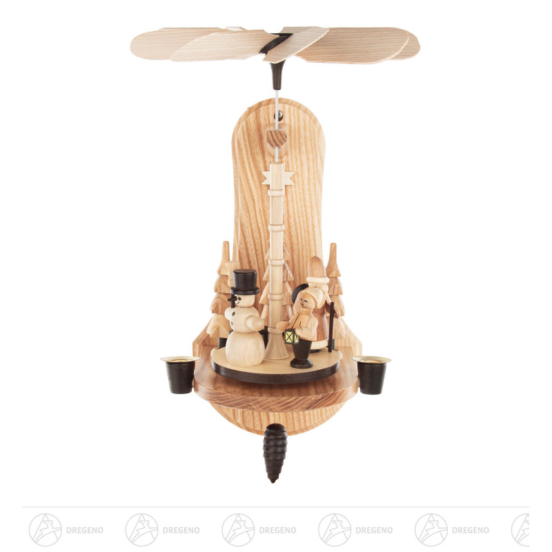 Wandpyramide Weihnachtszeit natur für Kerzen 14mm