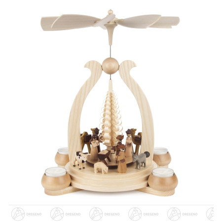 Pyramide mit Christi Geburt, für Teelichte