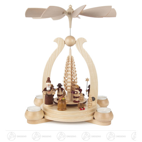 Pyramide mit Bescherung, für Teelichte