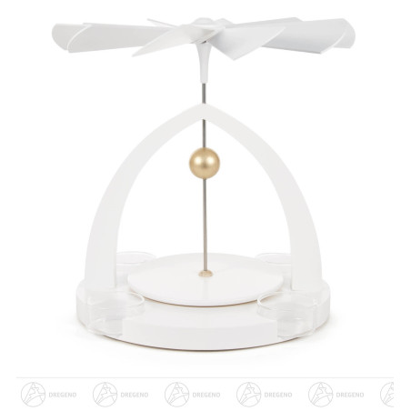 Pyramide unbestückt weiß, für Teelichte