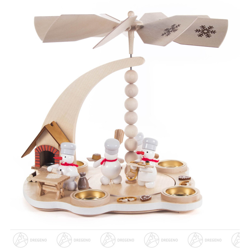 Pyramide Schneemann-Weihnachtsbäckerei mit Räucherofen, für Teelichte