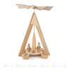 Pyramide Christi Geburt natur für Kerzen 14mm
