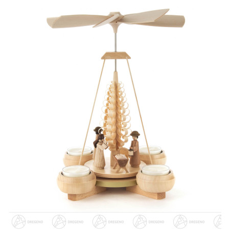 Pyramide mit Christi Geburt, für Teelichte