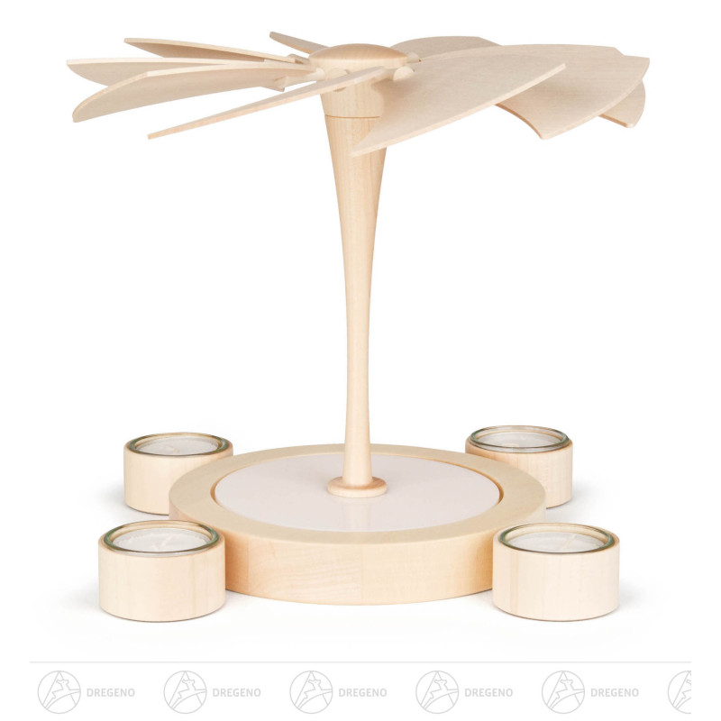 Pyramide NOBILIS ohne Bestückung natur für Teelichte