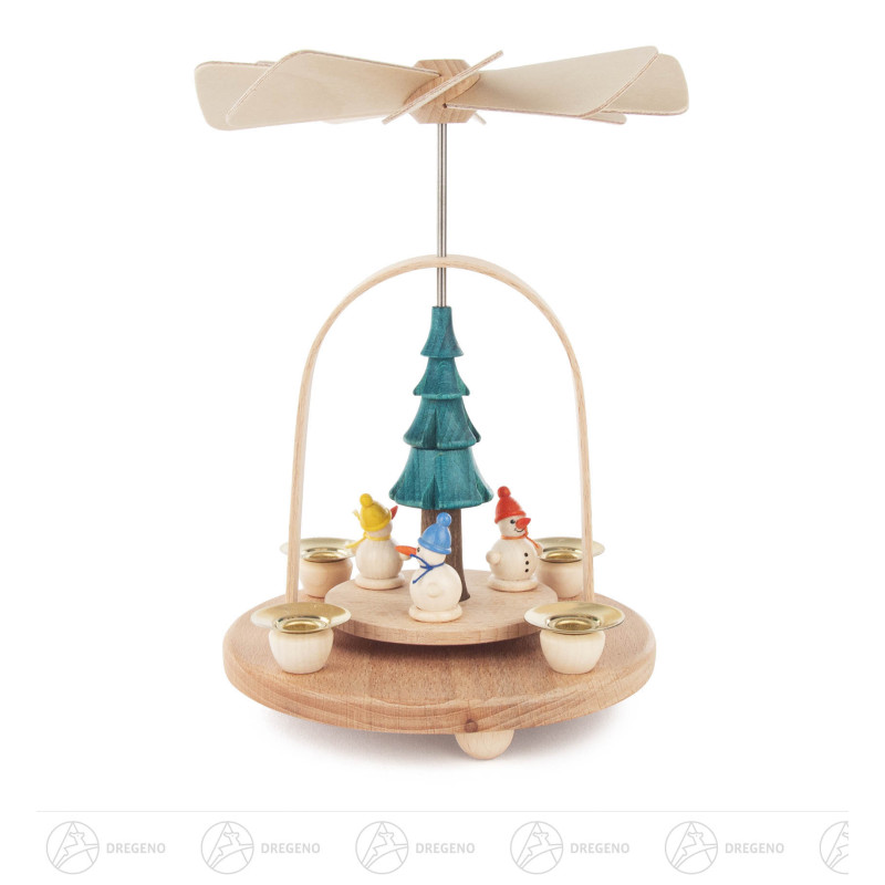Pyramide mit Schneemännern für Kerzen 10mm
