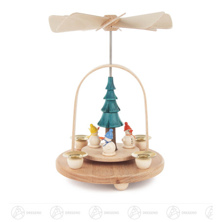 Pyramide mit Schneemännern für Kerzen 10mm