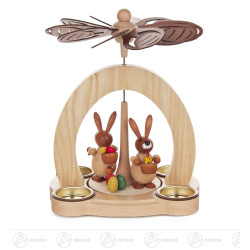 Pyramide mit 2 Hasen natur...