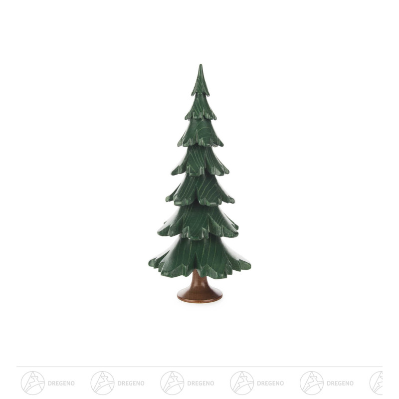 Massivholzbaum grün lasiert, 19cm