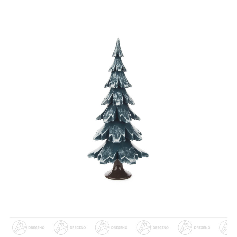 Massivholzbaum grün/weiß 19 cm