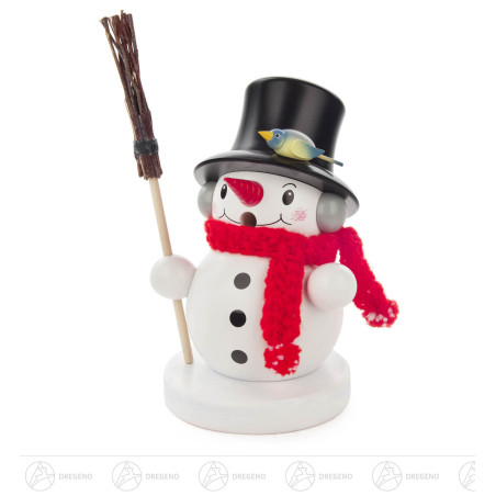 Räuchermann Schneemann mit Besen