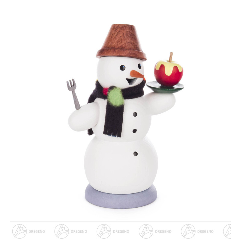 Räuchermann Schneemann mit Bratapfel