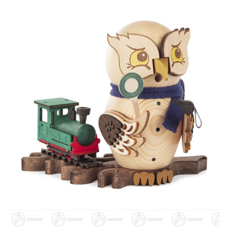 Räuchereule mit Eisenbahn