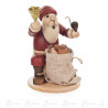 Räuchermann Weihnachtsmann sitzend mit Glocke und Geschenkesack