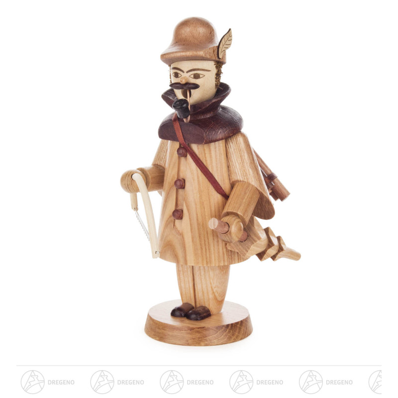 Räuchermann Tannendieb mit Säge natur