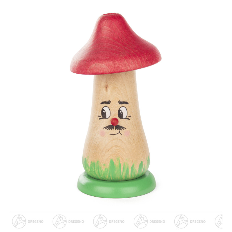Fröhlicher Räucherpilz - roter Hut 14,5cm