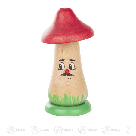 Fröhlicher Räucherpilz - roter Hut 14,5cm