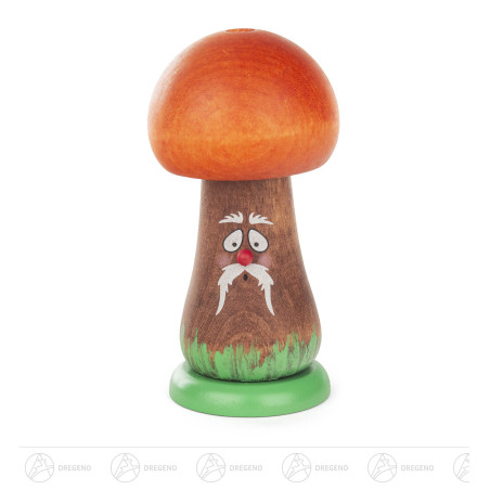 Fröhlicher Räucherpilz - oranger Hut 14,5cm