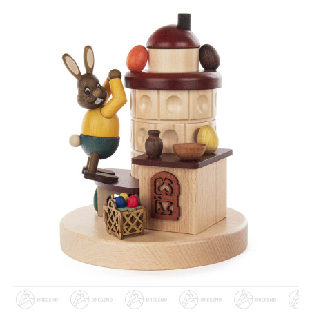 Räucherofen mit Hase und Ostereiern 21,5cm