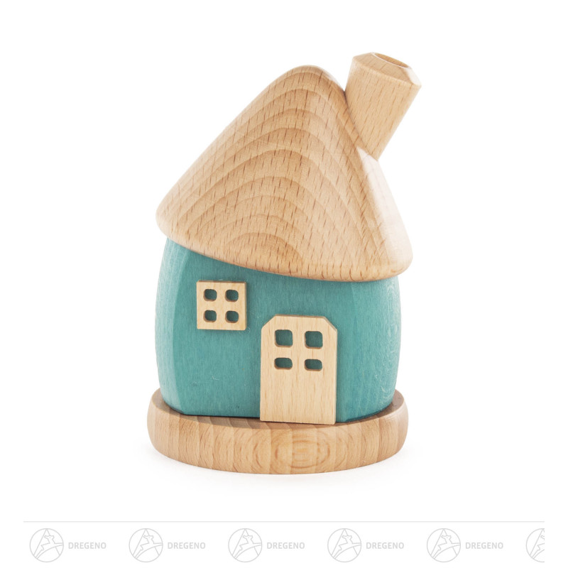 Räucherhaus türkis 8,5cm